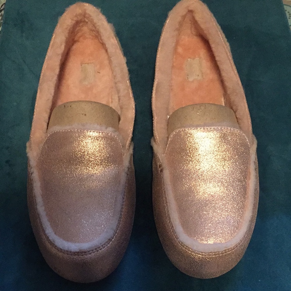 UGG Hailey Pink Metallic Slippers